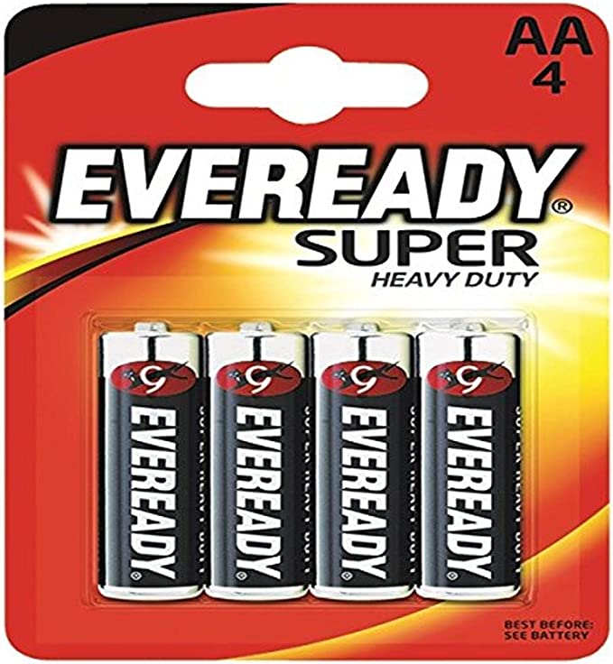 Eveready Super Heavy Duty AA Batteries Pack Of 4 EVER PIN  