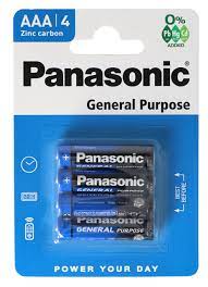 Panasonic AAA R03BE Batteries - 4Pcs