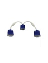 2B (CV733) Vga Y Splitter Cable Male To Female M/f Converter 1 to 2 Way for PC TV Monitor