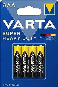 Varta Super Life AAA Zinc Carbon Batteries - 4 Pieces