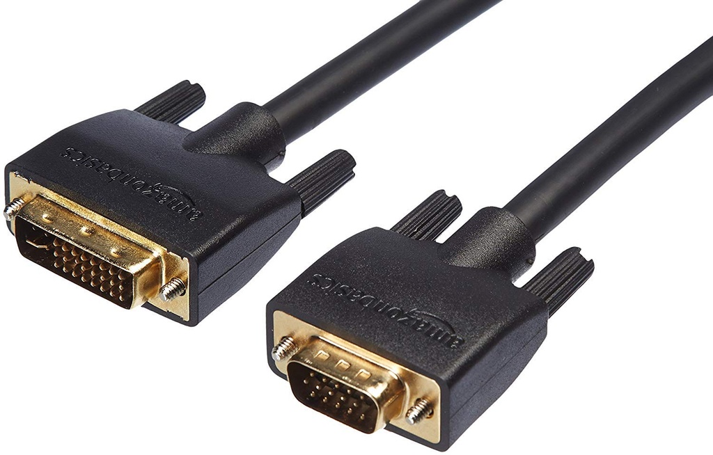 Amazon Basics DVI-I (24+5 Pin) to VGA Cable - 1.83 m, Black VGA