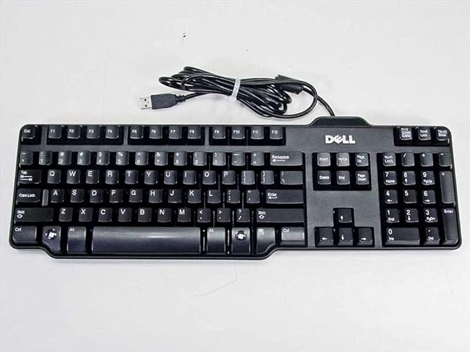 Dell USB Enhanced Slim Keyboard (Black, Dj331)