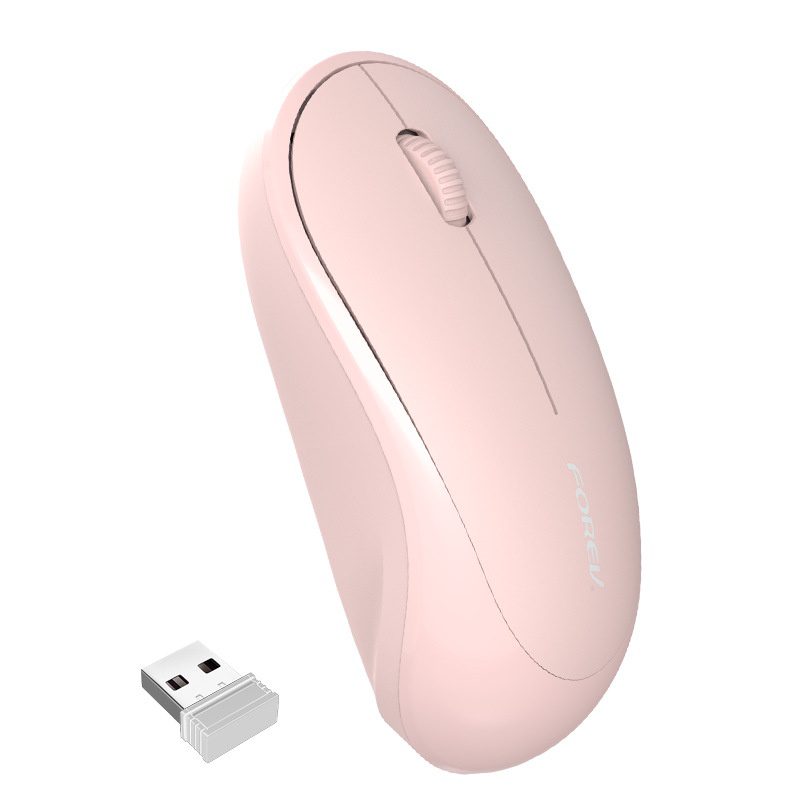 Forev Fv-185 Wireless Mouse 1600Dpi - 2.4Ghz 10M Range - Pink 