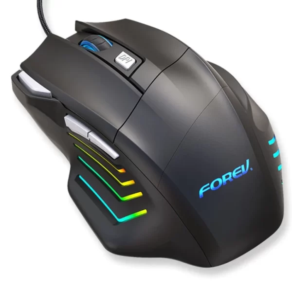 FOREV FV-X7 3200dpi Wired Mechanical Gaming RGB Lighted Mouse