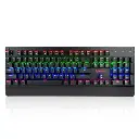 Redragon K557 RGB Backlit Waterproof Mechanical Gaming Keyboard with Blue Switches, Anti-ghosting 104 Keys kali