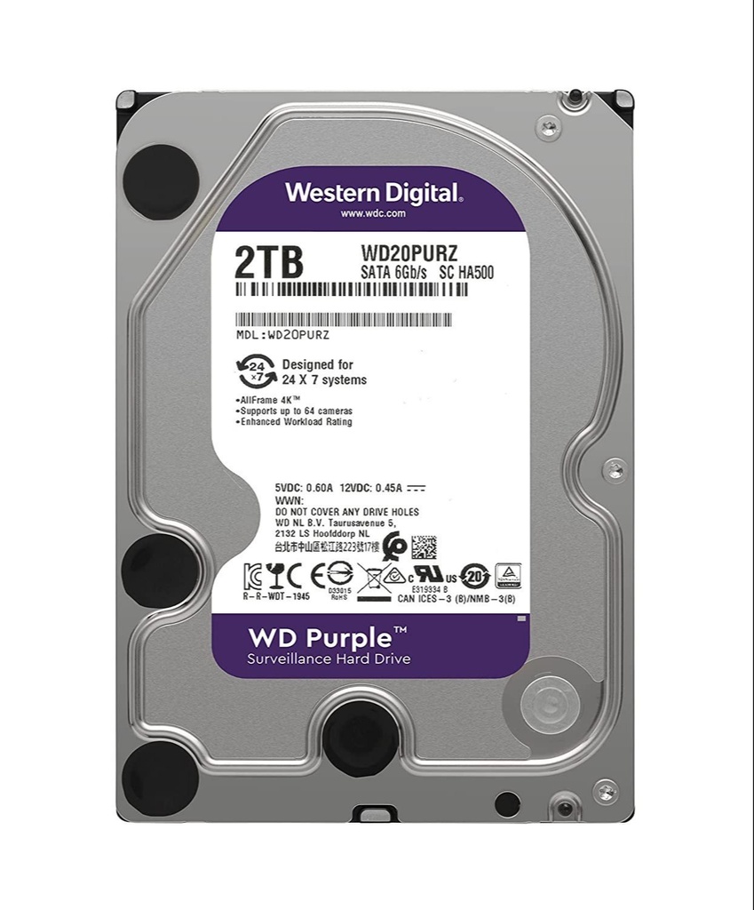 WD WD20PURX  Purple 2TB 3.5-inch SATAIII 64MB  