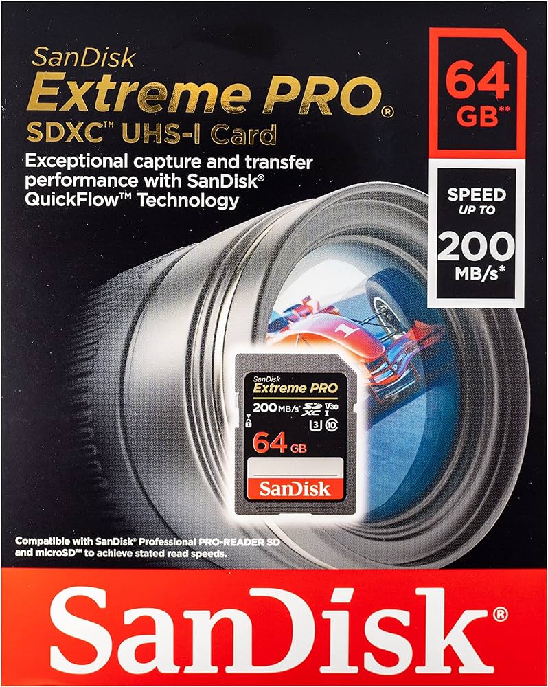 SanDisk Extreme Pro 64GB SDXC UHS-I Card 200mb/s