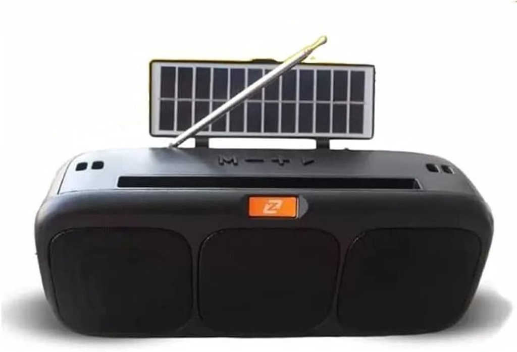 Zero Electronics Multifunctional Speaker - Shock Sound Effect Mini Portable Solar Powered Z303 Black