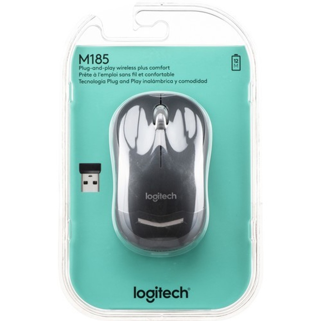 Logitech Wireless Mouse M185 - Gray mo698