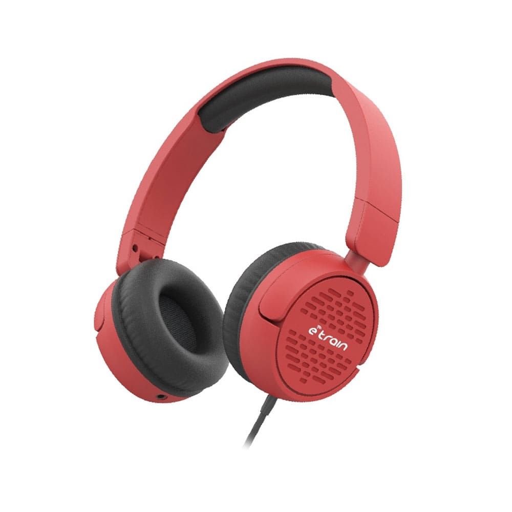 Etrain HP63R Wired Stereo Foldable Headphone With MIC 1.5M - Red