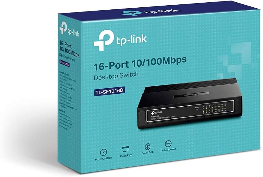 TP-LINK TL-SF1016D 16-Port 10/100Mbps Desktop Switch