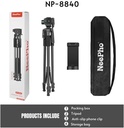 Tripod NeePho NP-8840 camera tripod, high-grade aluminum frame