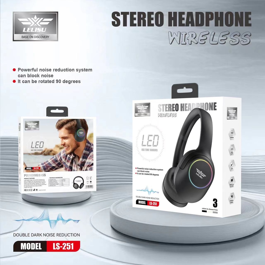 LELISU LS-251 BLUETOOTH 5.3 WIRELESS HEADPHONES