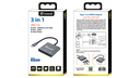 HUB ST-9175 3 in 1-USB-C To HDMI (4K@30Hz) + (USB3.0+PD3.0( 1- HDMI*1 (4K@30Hz) Full HD 1080p 2- USB3.0*1 3- PD3.0*1 (100W)