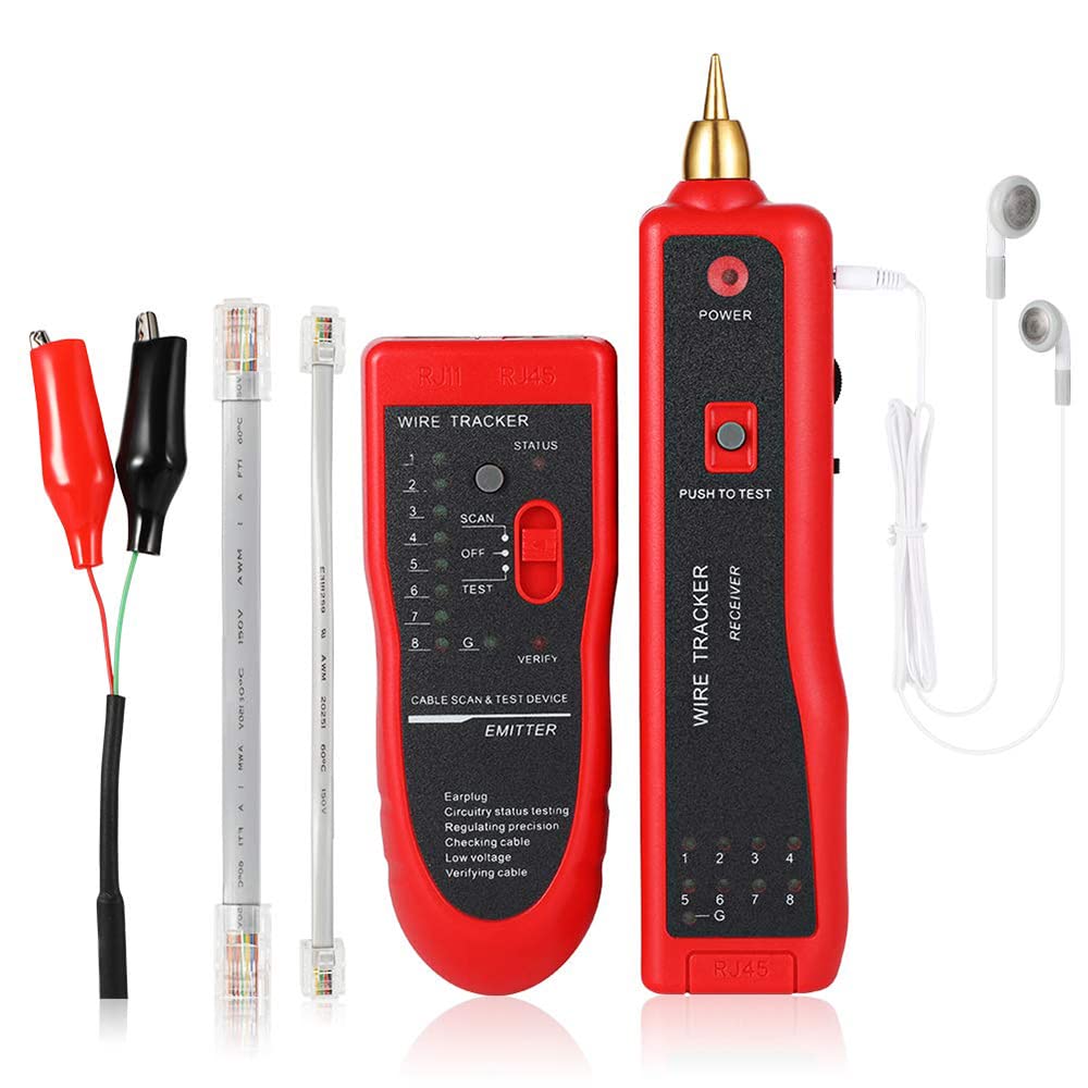 Wire Tracker RJ11 RJ45 Cable Tester Line Finder Ethernet LAN Network Cable Tester Multifunction Toner Tracer Tester AR-868 (RTT-LNT-0115) Digital Multimeter