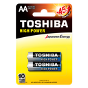 Toshiba LR6GCP BP-2 High Power AA Alkaline Batteries, 1.5 V, 2 Pieces 