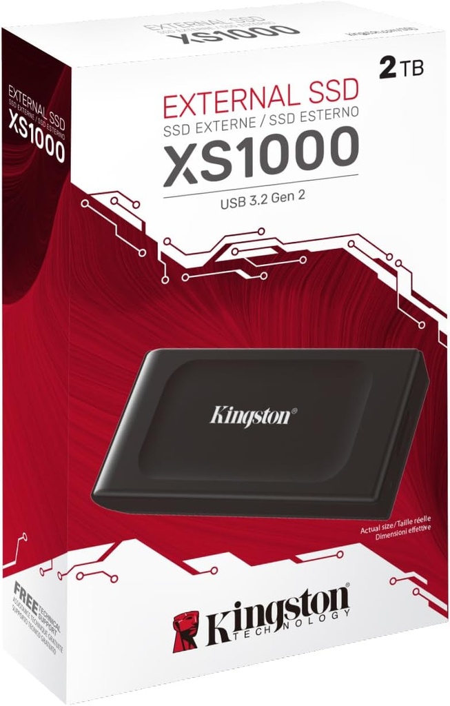 Kingston Digital XS1000 External SSD, 2TB 