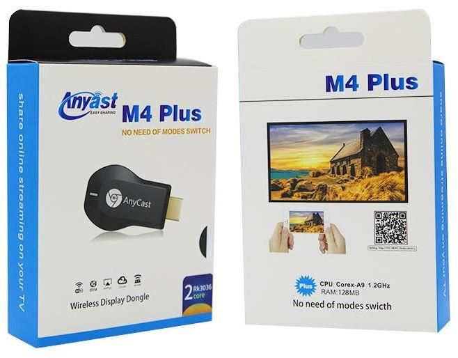 Anycast M4 Plus Dual Core Wireless WIFI HDMI Dongle  Built in Wifi Hotspot | HighEnd