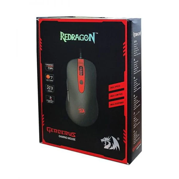 Redragon Gerberus M703 Gaming Mouse, 6 Programmable Buttons, RGB Backlighting, Adjustable DPI