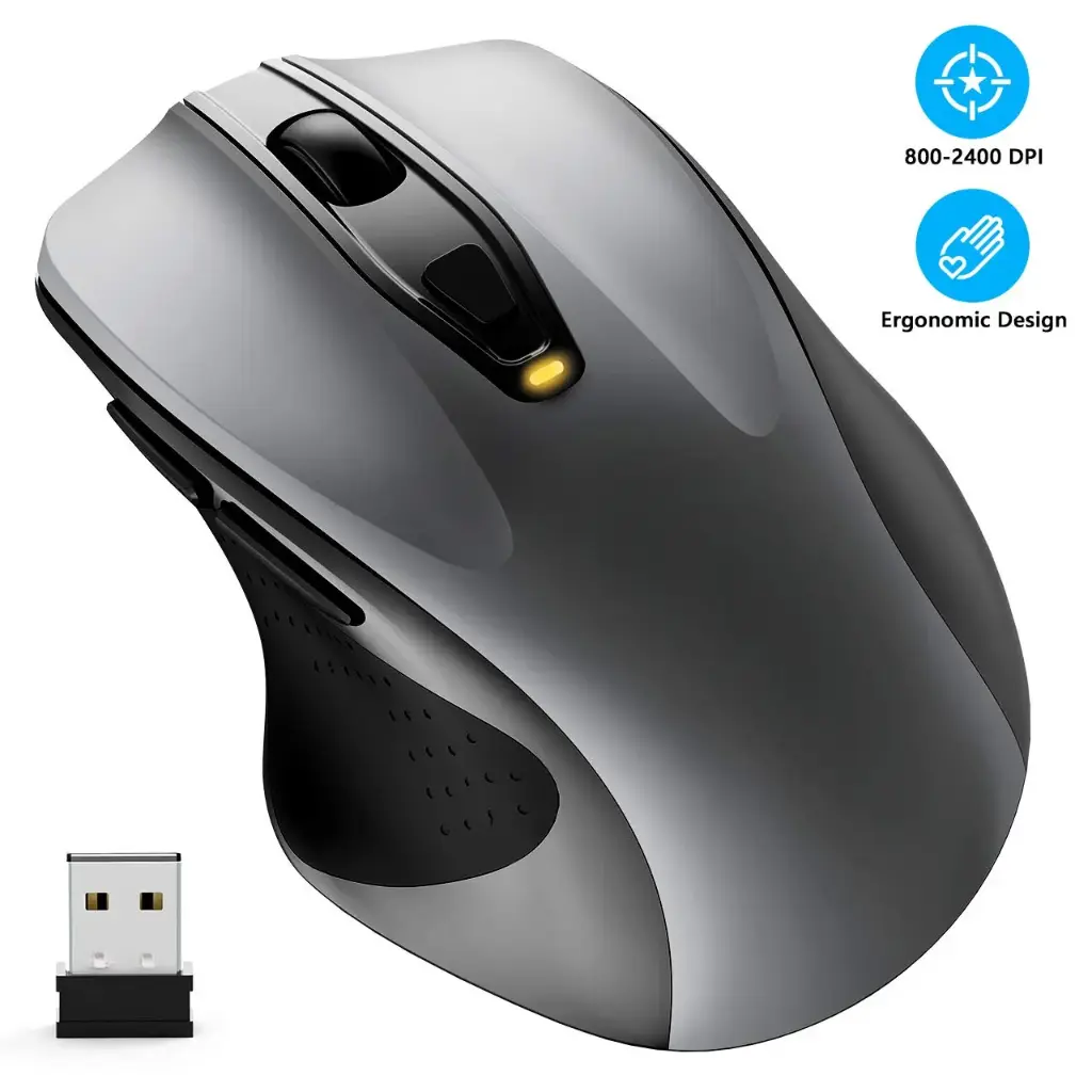 Wireless Mouse GIGAMAX – 2.4GHz – RGB Lights – GM-598 ماوس ويرلس-بلوتوث شحن جيجاماكس 