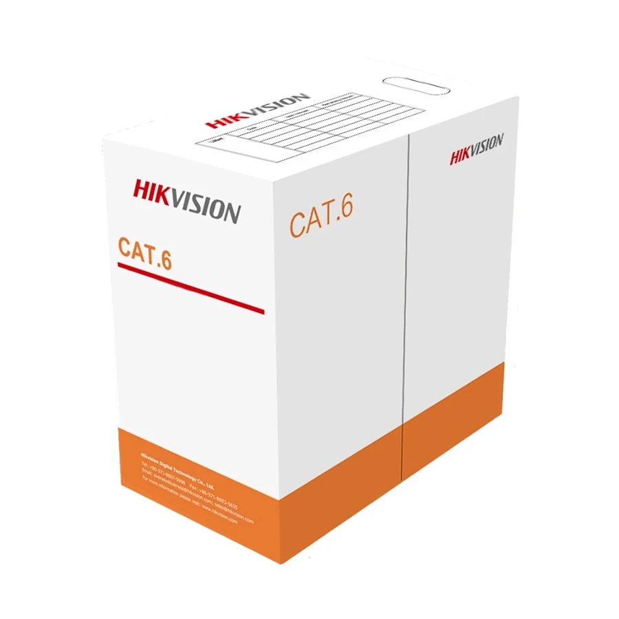 Hikvision DS-1LN6U-W/CCA Network Cable 305m Cat6 UTP - White 