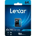 Lexar SDXC 800x Pro 64GB 150MB/s C10 V30 U3