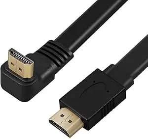 HDMI Cable L Right Angle High Speed 90 Degree Flat High Resolution 1080P for TV PC Monitor Box PS4/5 Cable (1.5m)