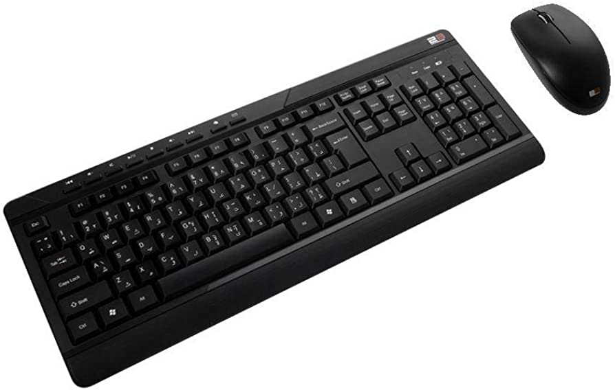 2B (KB443) Combo Keyboard and Mouse Wireless - Black