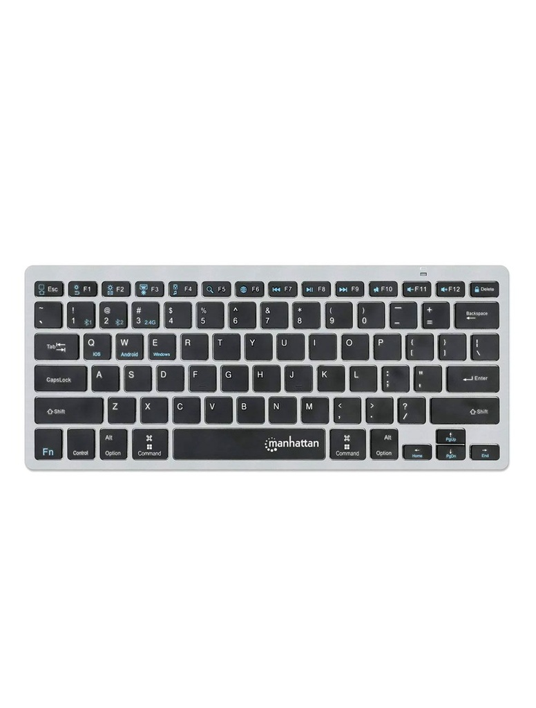 Manhattan kb03b KB03W Ultra Slim Dual-Mode Wireless Keyboard Dark Gray / Black