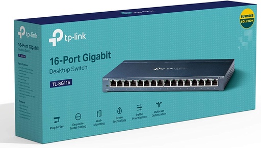 16 TPLINK TLSG116-PORT 10/100/1000MBPS UNMANAG GIGABIT ETHERNET SWITCH