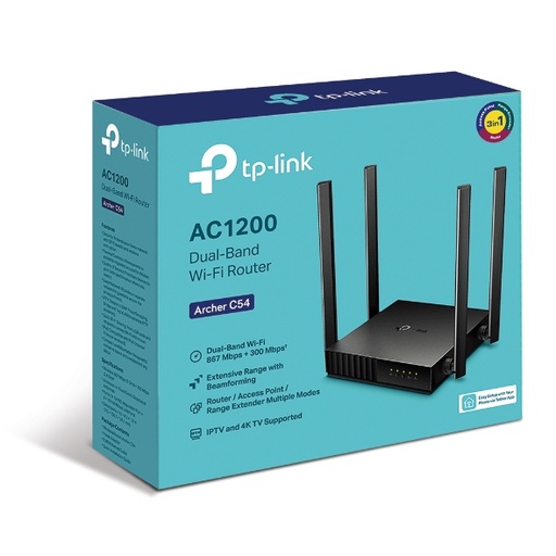 TP Link AC1200 WiFi Router Archer C54 5GHz Dual Band