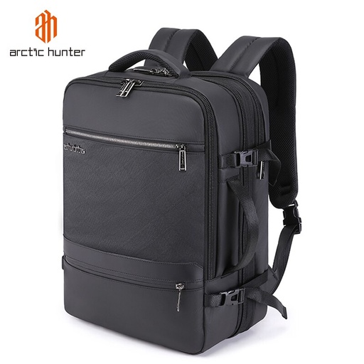 ARCTIC HUNTERB00350 Waterproof Business Unisex Mens's Women's Backpack Bag Laptop Black Grid