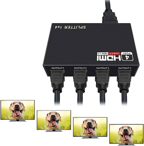 1x4 HDMI Splitter 4K HDMI Splitter 1 in 4 Out Supports HDCP UHD 4K Hdmi 1.4 3D 1080P Full HD 4 Way HDMI Splitter 4*1