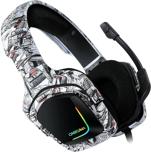 Onikuma K20 Camoflage Gaming Headset with Surround Sound PS4 Headphones