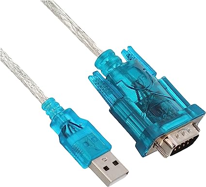 USB to RS-232 Cable | USB to RS232 Converter Adapter | RS 232 Converter | RS232 Serial 9 Pin to USB Cable Converter Adapter (Blue) high