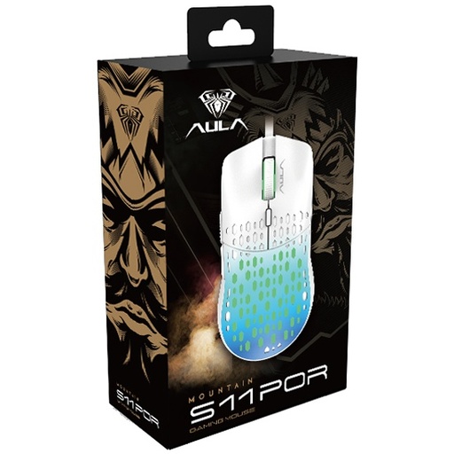 [AULA] AULA S11 PRO PRO Gaming Mouse 6 Buttons RGB Multi Light Ultra-Lightweight (80g), Speed Up to 3600 DPI