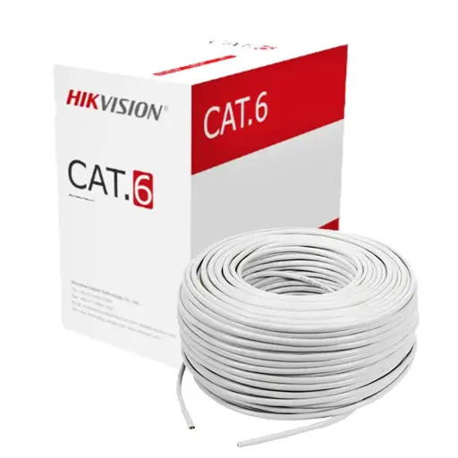 Hikvision DS-1LN6U-W/CCA Cat6，U/UTP，23AWG 0.585mm，PVC，white，305 m 305m Cat6 UTP