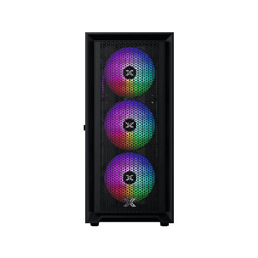 XIGMATEK Master X II GAMING MID-TOWER CASE ARGB 4 Fans PLUS POWER SUPPLY X-Power 600W 80