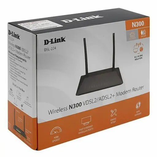 D-Link DSL-224 Wireless N ADSL/VDSL2 Wi-Fi Router