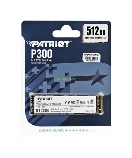 Patriot P300 512GB PCIe M.2 INTERNAL SSD