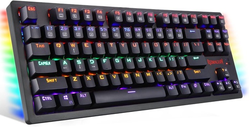 Redragon K598 Knight Wireless/Wired Gaming Keyboard - Brown Switches - Full RGB - Black