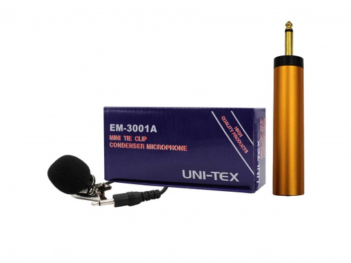 UNI-TEX EM3001A Professional Condenser Mini Tie Clip Microphone