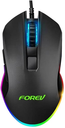 Forev FV-Q7 Wired Gaming Mouse for Laptop, Black  (نسخة)