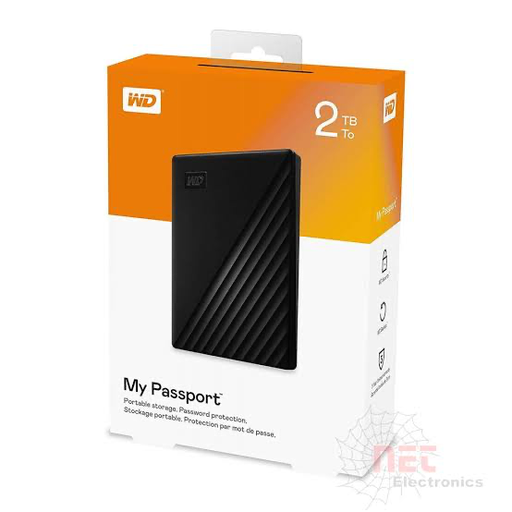 2TB My Passport External Portable Hard Disk Drive USB 3.0 - WDBYVG0020BBK 2 TB