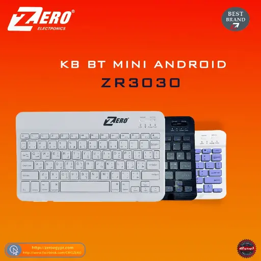 ZR-3030 mini keyboard works on Android and IOS system and supports Bluetooth function 