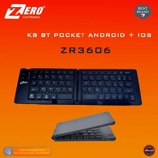 ZR-3606 mini keyboard works on Android and IOS system and supports Bluetooth function